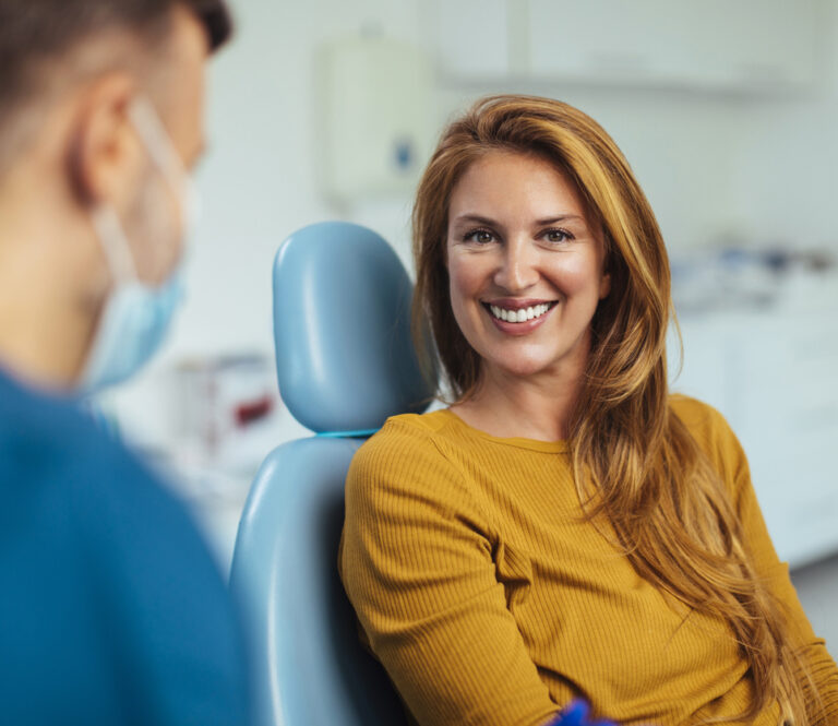 Smiling women at general dentistry appointment like one in Mobile, AL at Seaside Dentistry